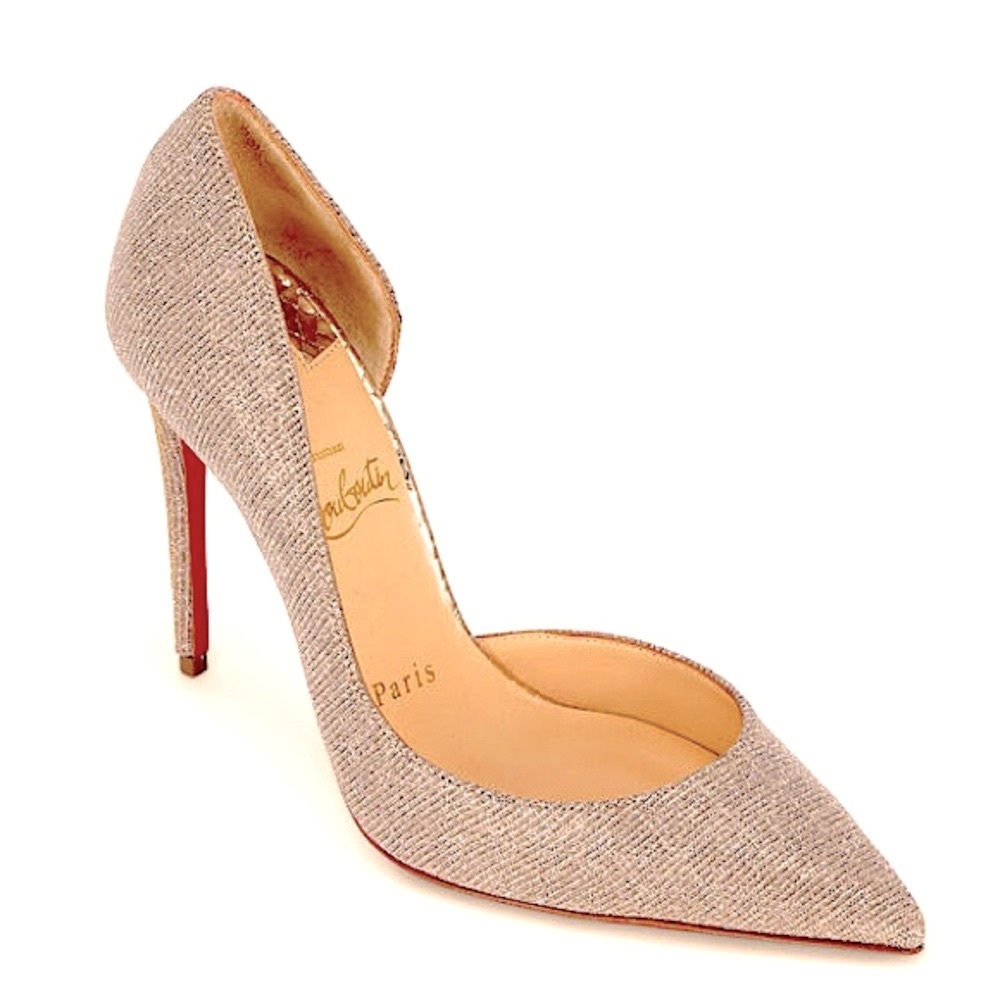 CHRISTIAN LOUBOUTIN gold silver 
GLITTER IRIZA PUMPS